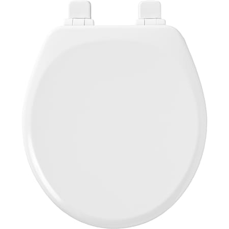 Mayfair Mayfair by Bemis Lannon Slow Close Round White Enameled Wood Toilet Seat 43SLOW-000